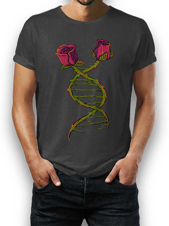 flower-dna-t-shirt dunkelgrau 1