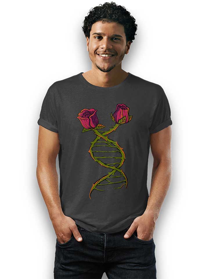 flower-dna-t-shirt dunkelgrau 2