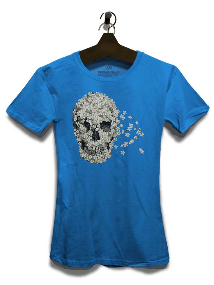 flower-skull-02-damen-t-shirt royal 3