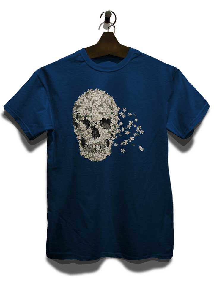 flower-skull-02-t-shirt dunkelblau 3