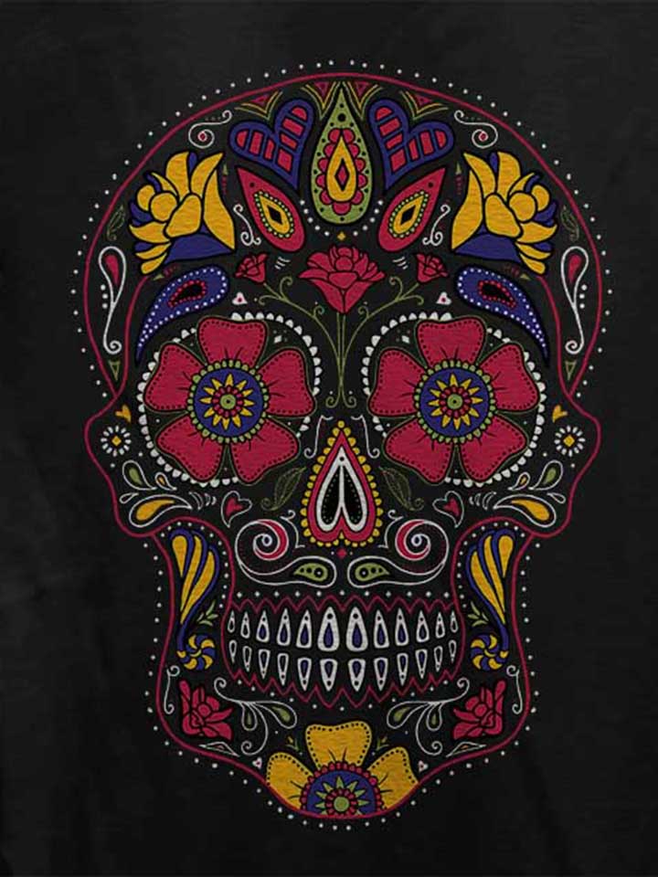 flower-skull-damen-t-shirt schwarz 4