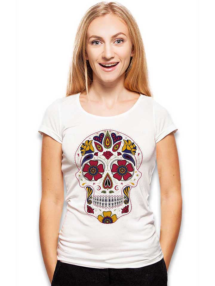 flower-skull-damen-t-shirt weiss 2