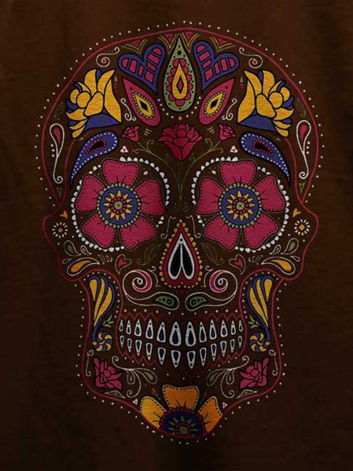 flower-skull-t-shirt braun 4