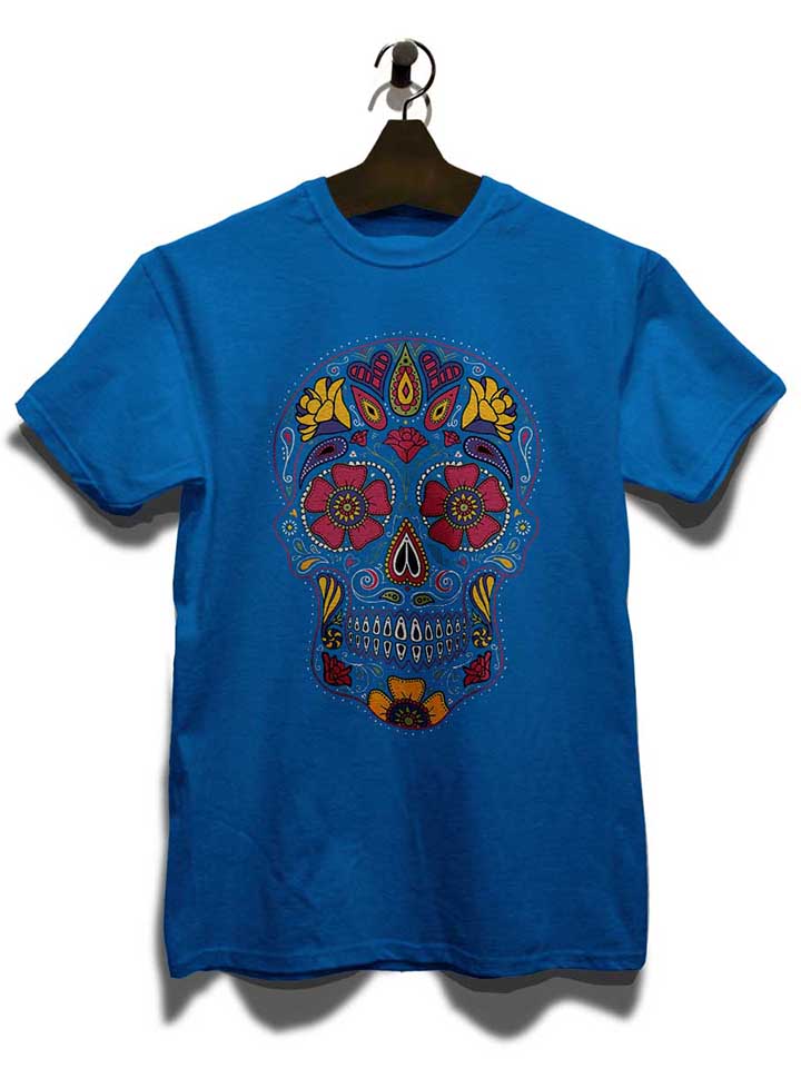 flower-skull-t-shirt royal 3