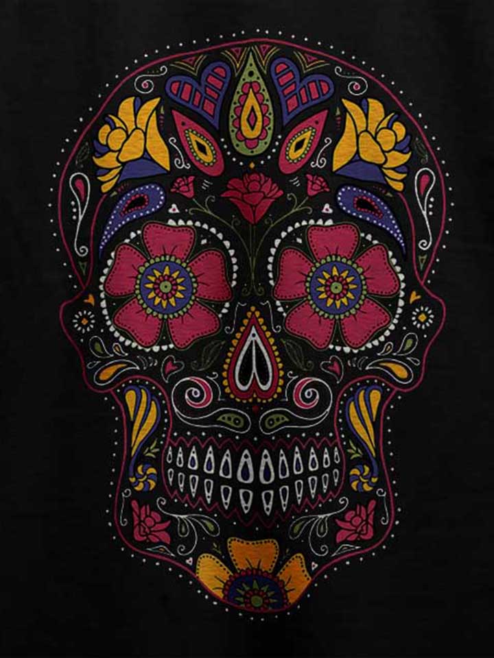 flower-skull-t-shirt schwarz 4