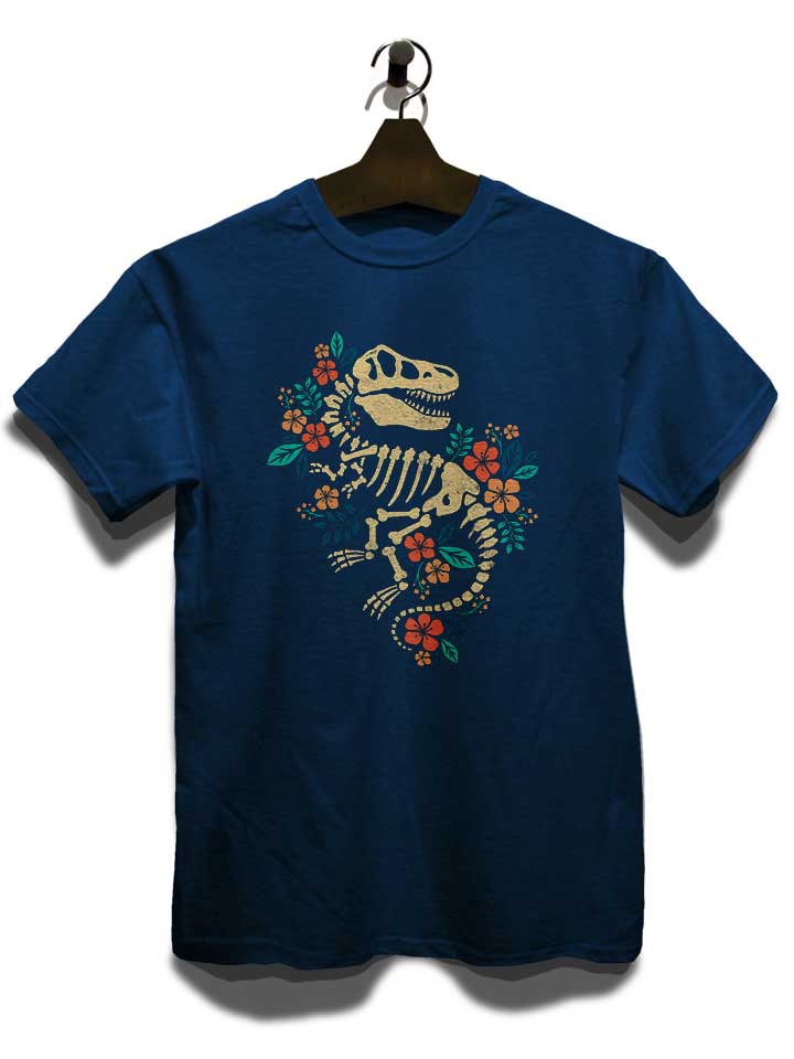 flowered-dinosaur-fossil-t-shirt dunkelblau 3