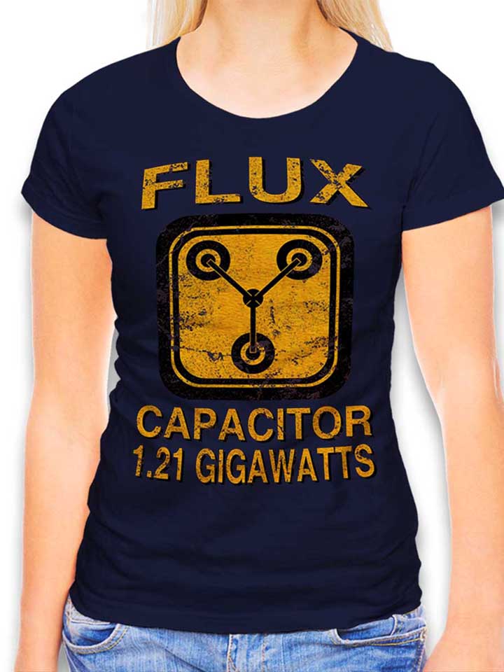 flux-capacitor-back-to-the-future-damen-t-shirt dunkelblau 1