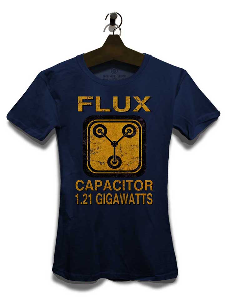 flux-capacitor-back-to-the-future-damen-t-shirt dunkelblau 3