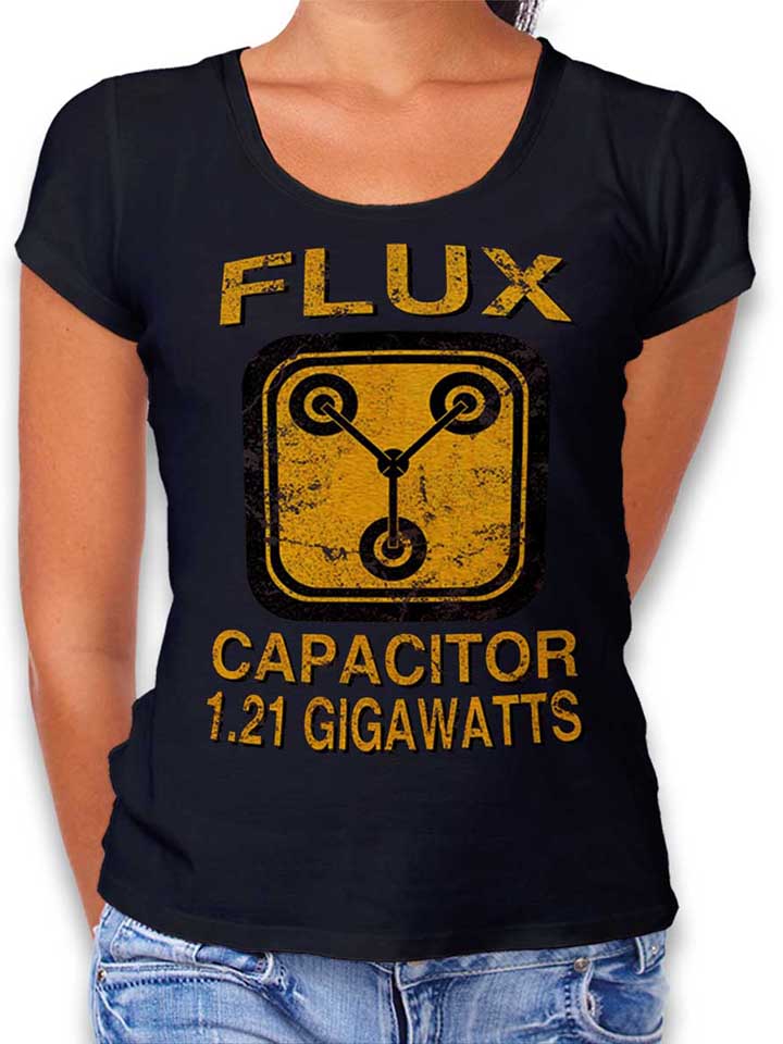 Flux Capacitor Back To The Future Damen T-Shirt schwarz L