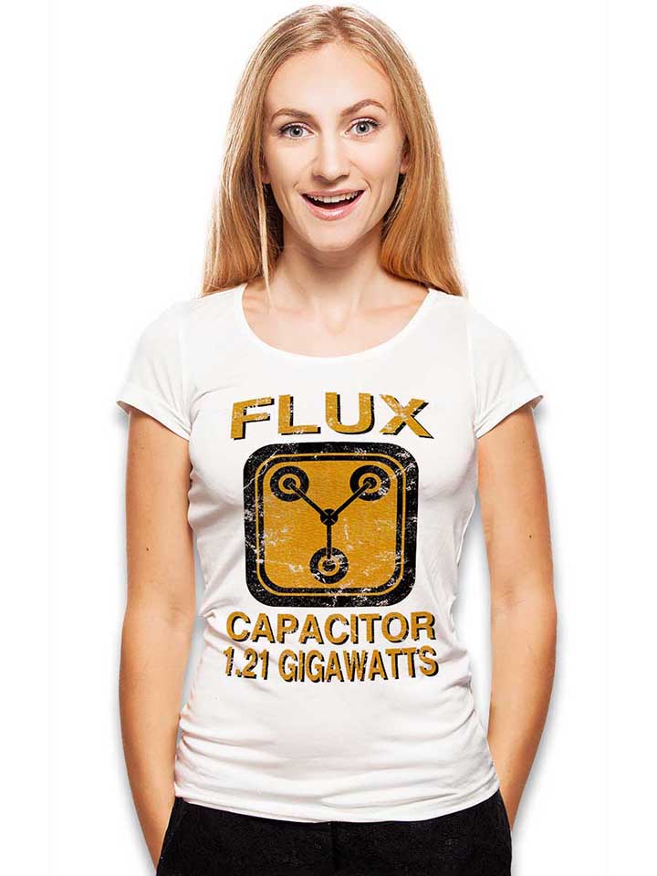 flux-capacitor-back-to-the-future-damen-t-shirt weiss 2