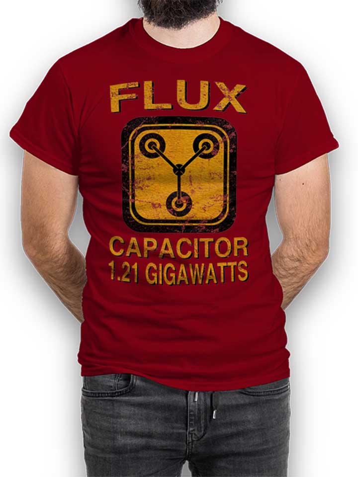 Flux Capacitor Back To The Future T-Shirt bordeaux L