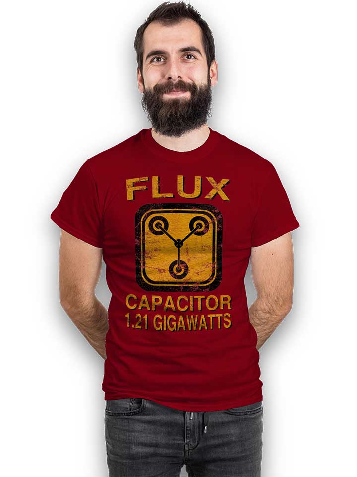 flux-capacitor-back-to-the-future-t-shirt bordeaux 2
