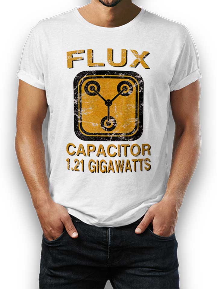 Flux Capacitor Back To The Future T-Shirt bianco L