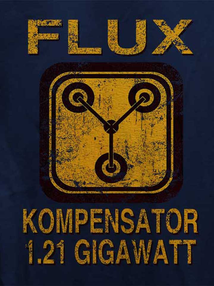 flux-kompensator-zurueck-in-die-zukunft-damen-t-shirt dunkelblau 4