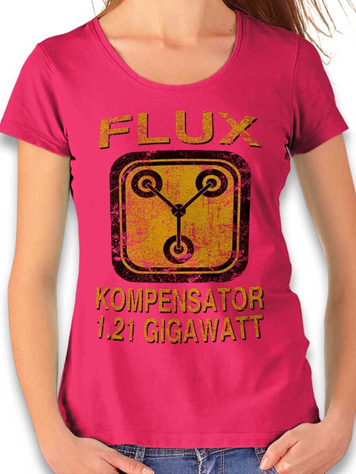flux-kompensator-zurueck-in-die-zukunft-damen-t-shirt fuchsia 1