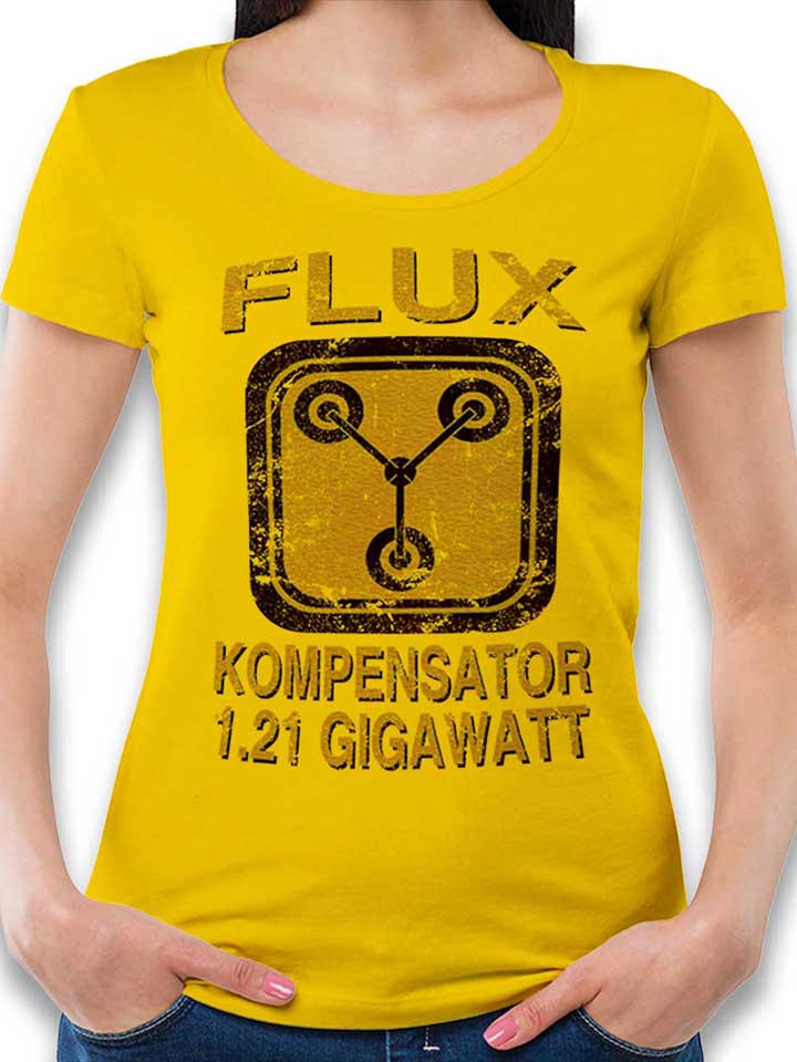 Flux Kompensator Zurueck In Die Zukunft Damen T-Shirt gelb L