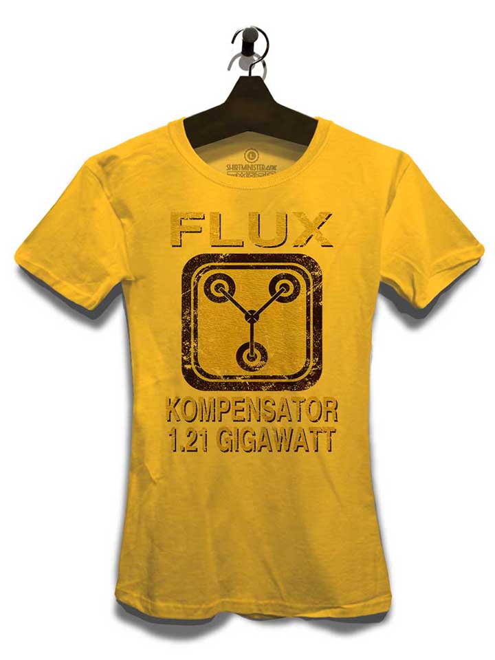 flux-kompensator-zurueck-in-die-zukunft-damen-t-shirt gelb 3