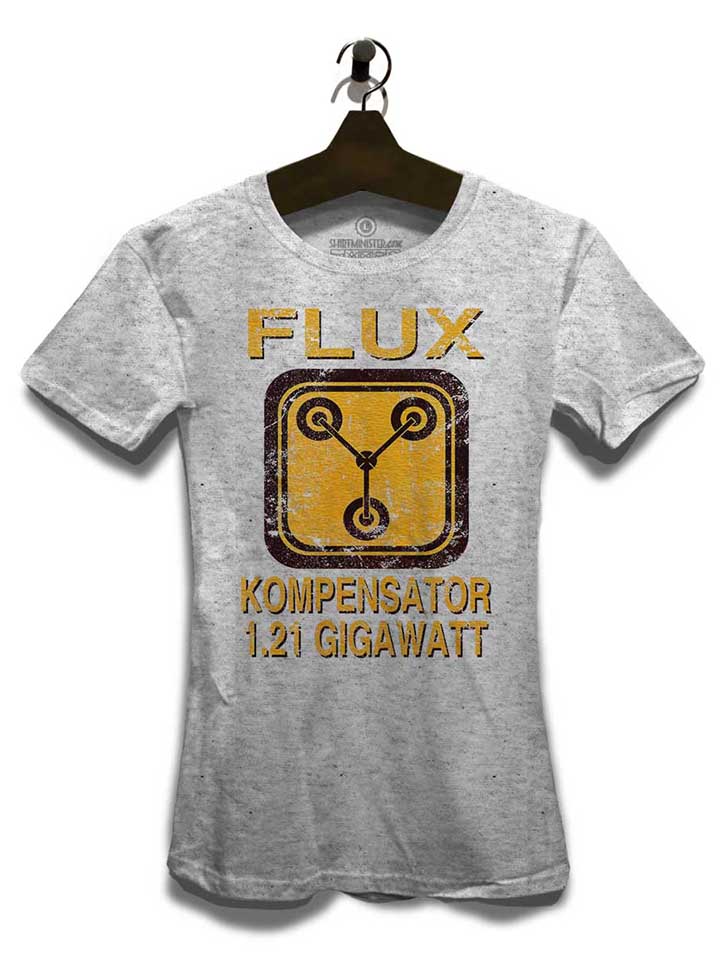 flux-kompensator-zurueck-in-die-zukunft-damen-t-shirt grau-meliert 3
