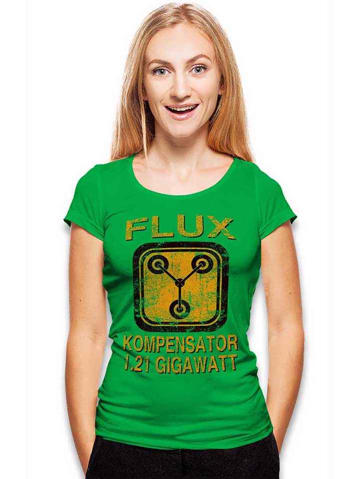 flux-kompensator-zurueck-in-die-zukunft-damen-t-shirt gruen 2