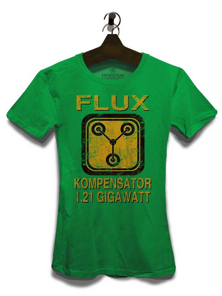 flux-kompensator-zurueck-in-die-zukunft-damen-t-shirt gruen 3