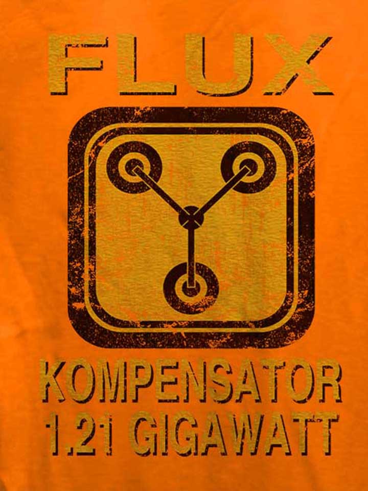 flux-kompensator-zurueck-in-die-zukunft-damen-t-shirt orange 4