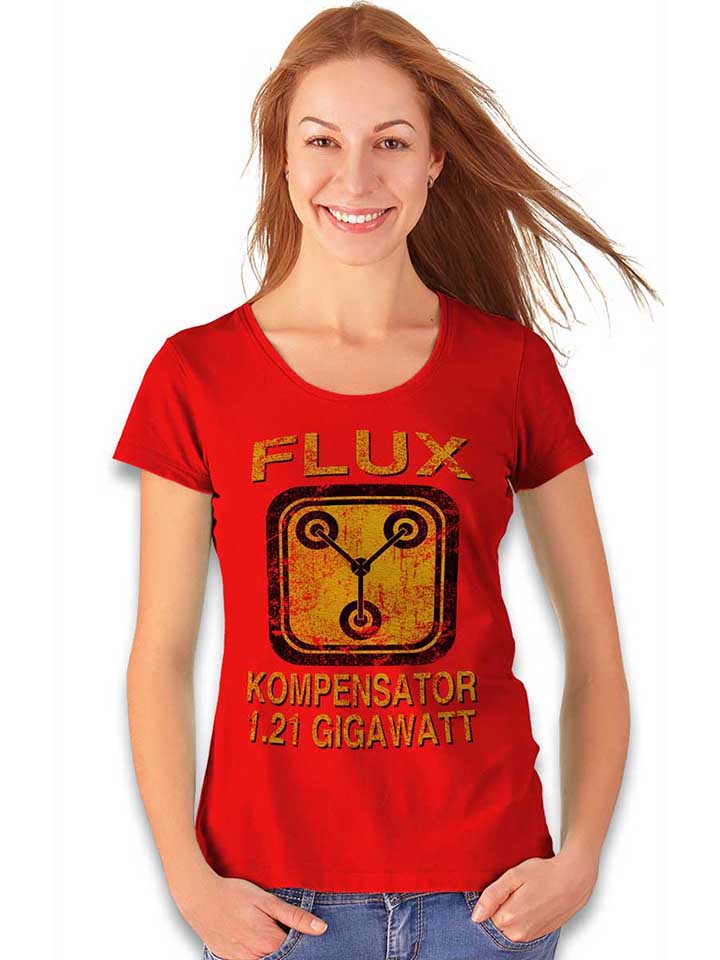 flux-kompensator-zurueck-in-die-zukunft-damen-t-shirt rot 2