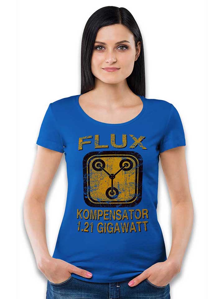 flux-kompensator-zurueck-in-die-zukunft-damen-t-shirt royal 2