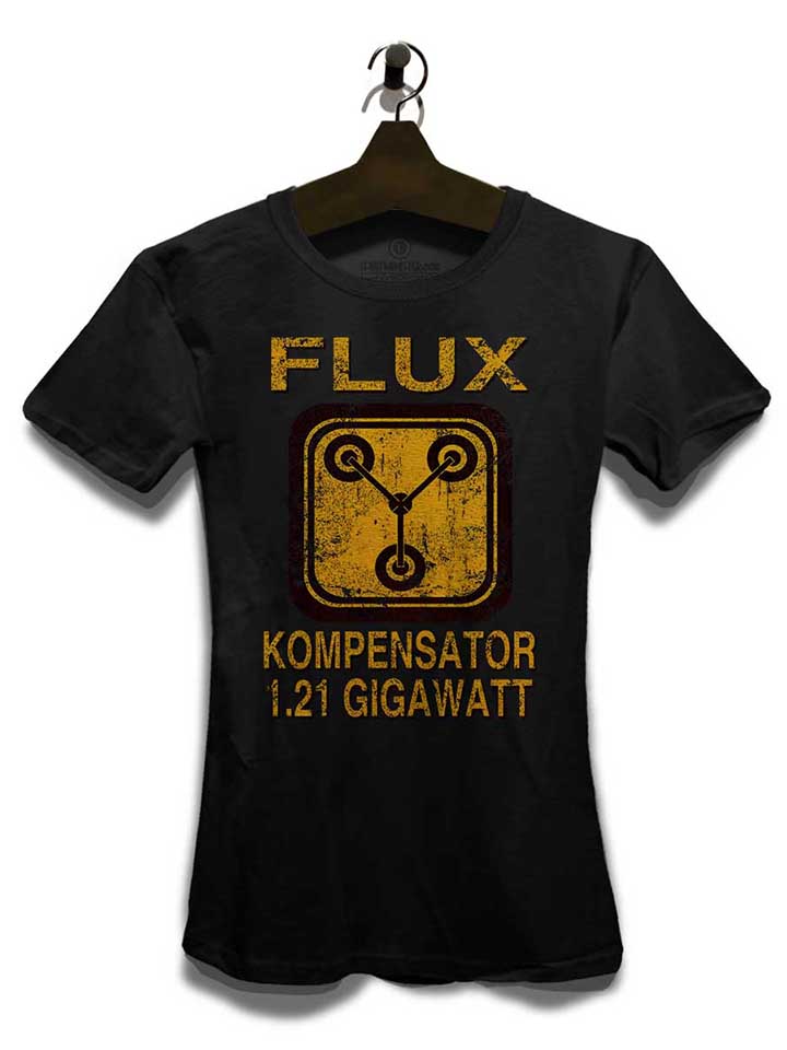flux-kompensator-zurueck-in-die-zukunft-damen-t-shirt schwarz 3