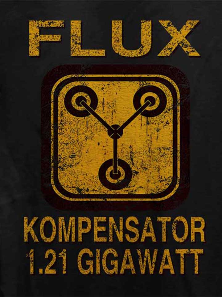 flux-kompensator-zurueck-in-die-zukunft-damen-t-shirt schwarz 4