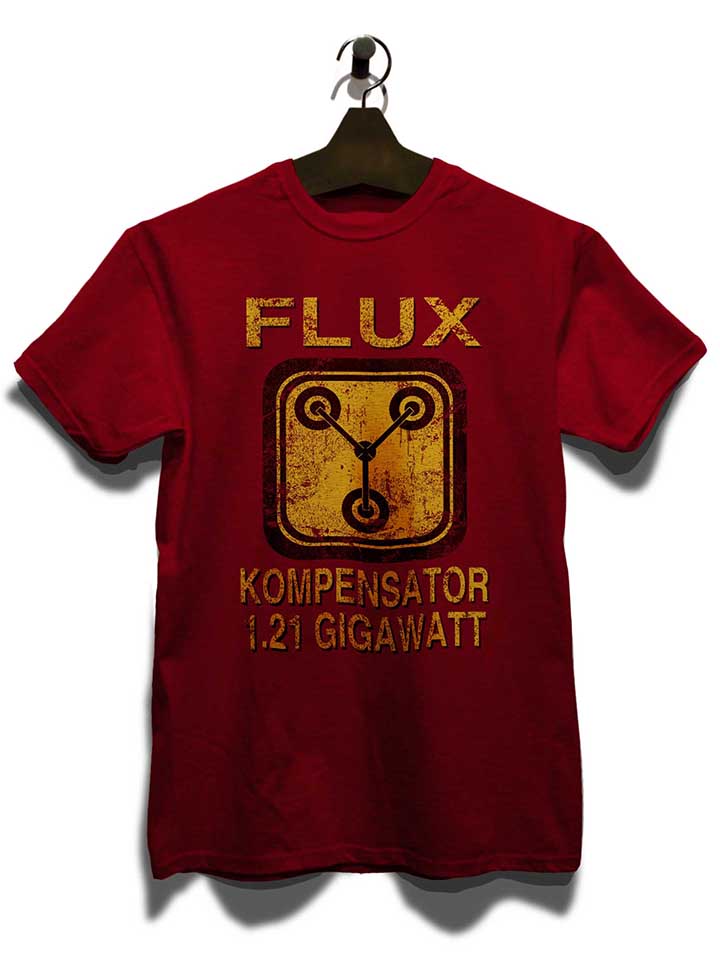 flux-kompensator-zurueck-in-die-zukunft-t-shirt bordeaux 3