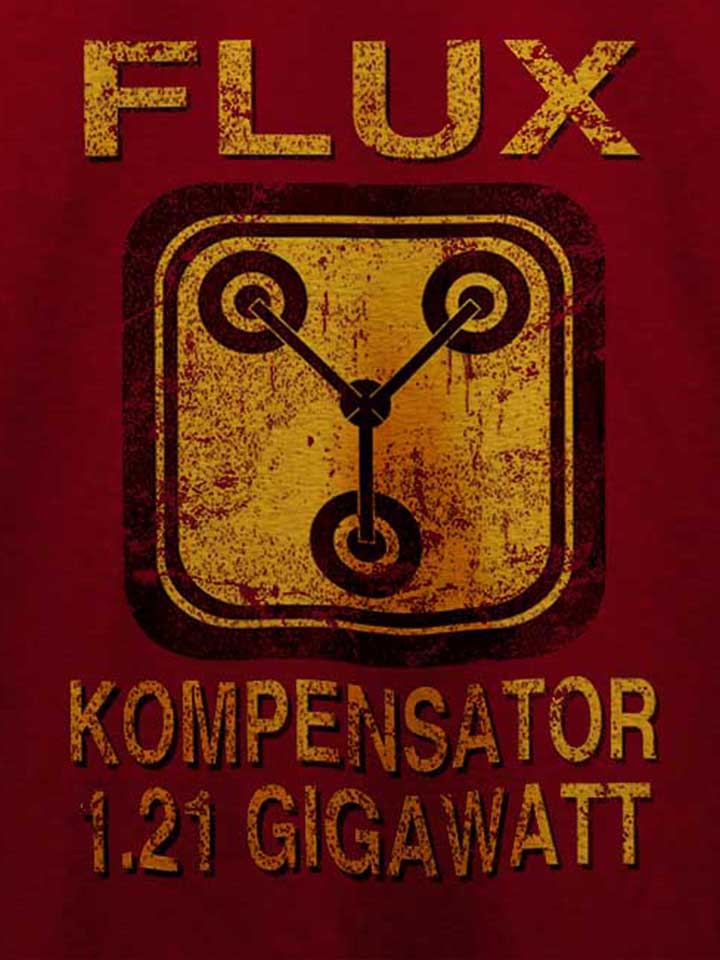 flux-kompensator-zurueck-in-die-zukunft-t-shirt bordeaux 4