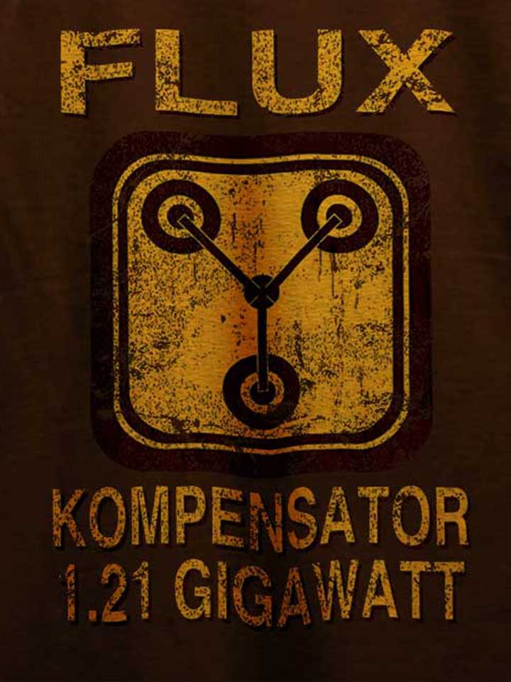 flux-kompensator-zurueck-in-die-zukunft-t-shirt braun 4
