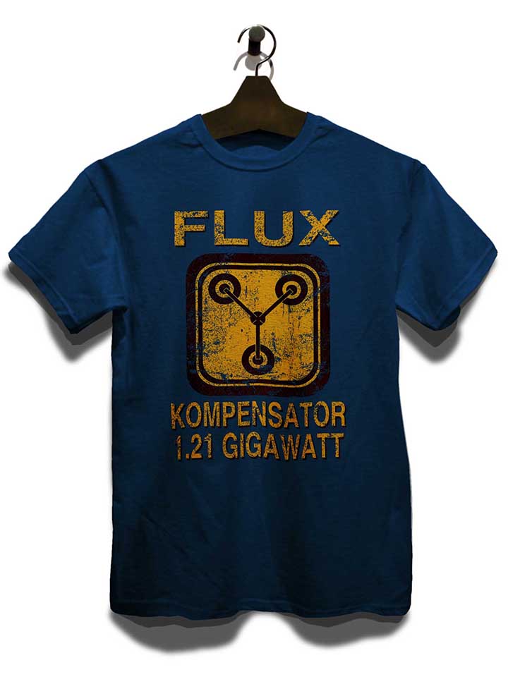flux-kompensator-zurueck-in-die-zukunft-t-shirt dunkelblau 3
