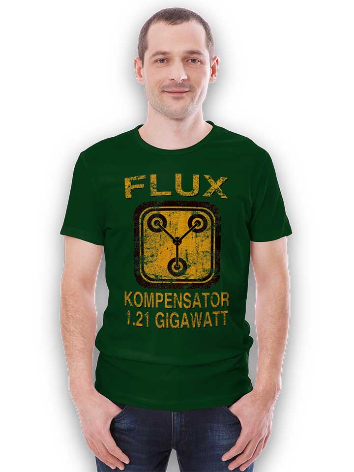 flux-kompensator-zurueck-in-die-zukunft-t-shirt dunkelgruen 2