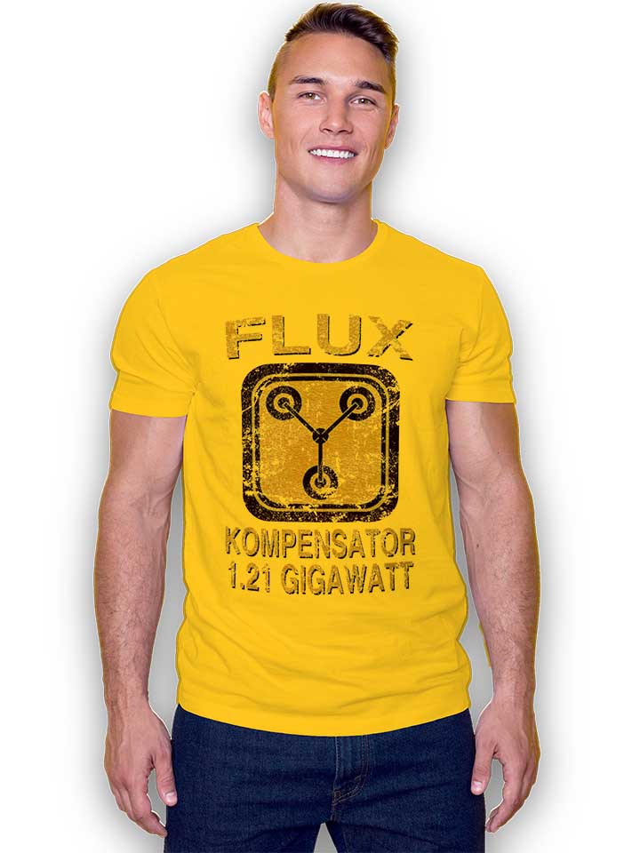 flux-kompensator-zurueck-in-die-zukunft-t-shirt gelb 2