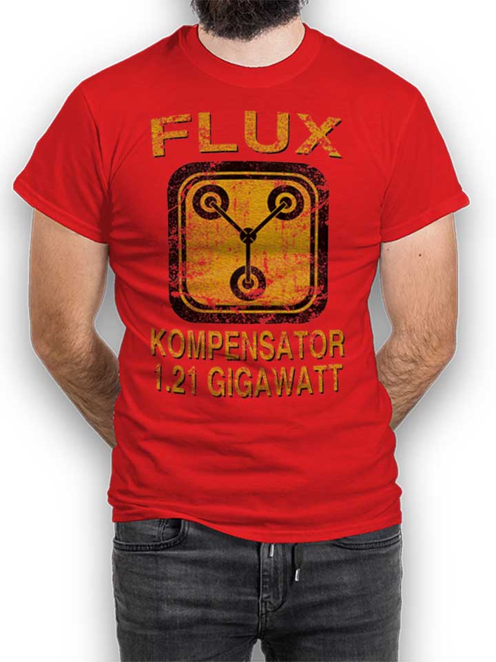 flux-kompensator-zurueck-in-die-zukunft-t-shirt rot 1