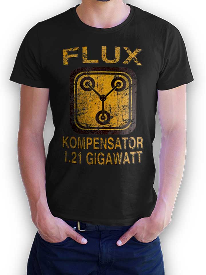 flux-kompensator-zurueck-in-die-zukunft-t-shirt schwarz 1