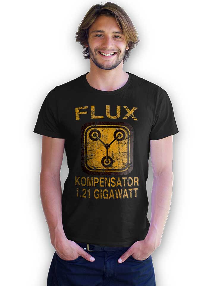 flux-kompensator-zurueck-in-die-zukunft-t-shirt schwarz 2