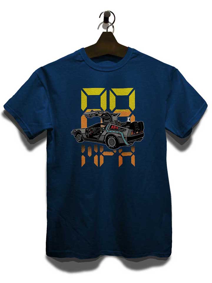 fluxkompensator-delorean-88mph-t-shirt dunkelblau 3