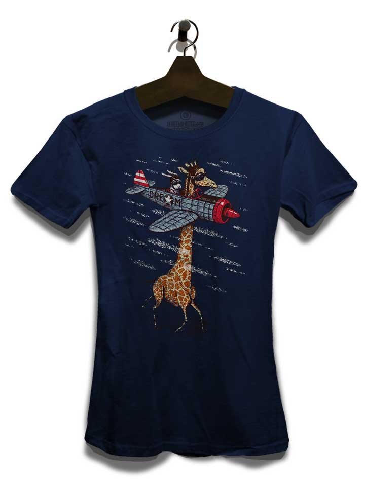 flying-giraffe-damen-t-shirt dunkelblau 3