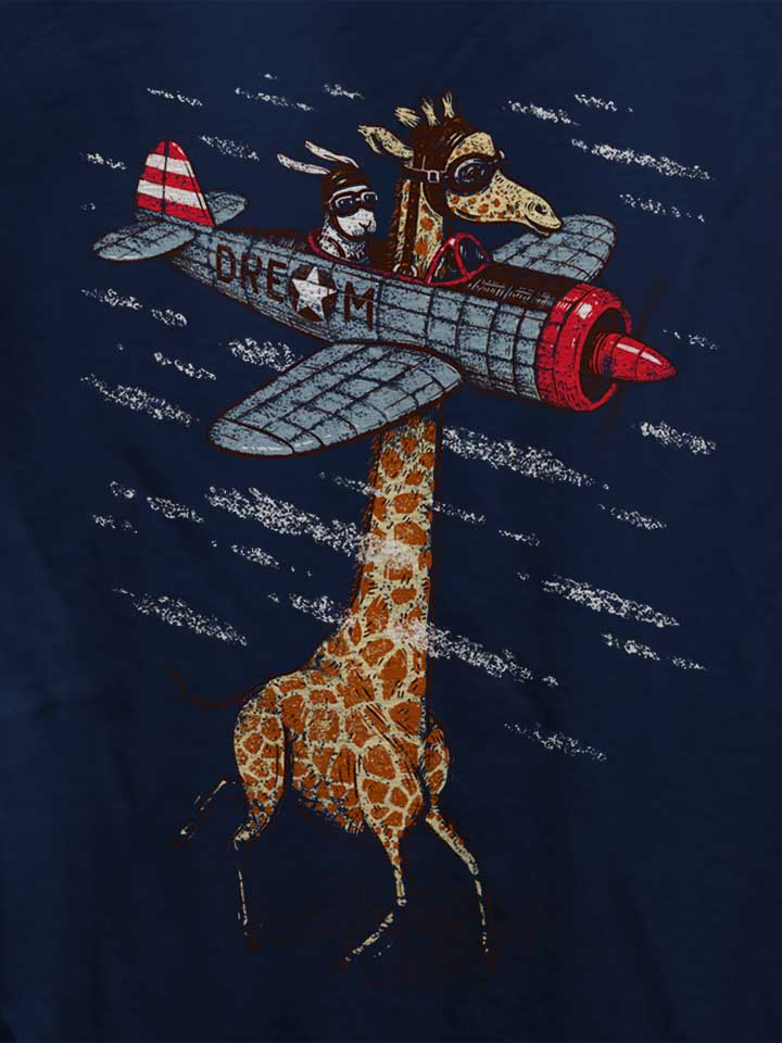 flying-giraffe-damen-t-shirt dunkelblau 4