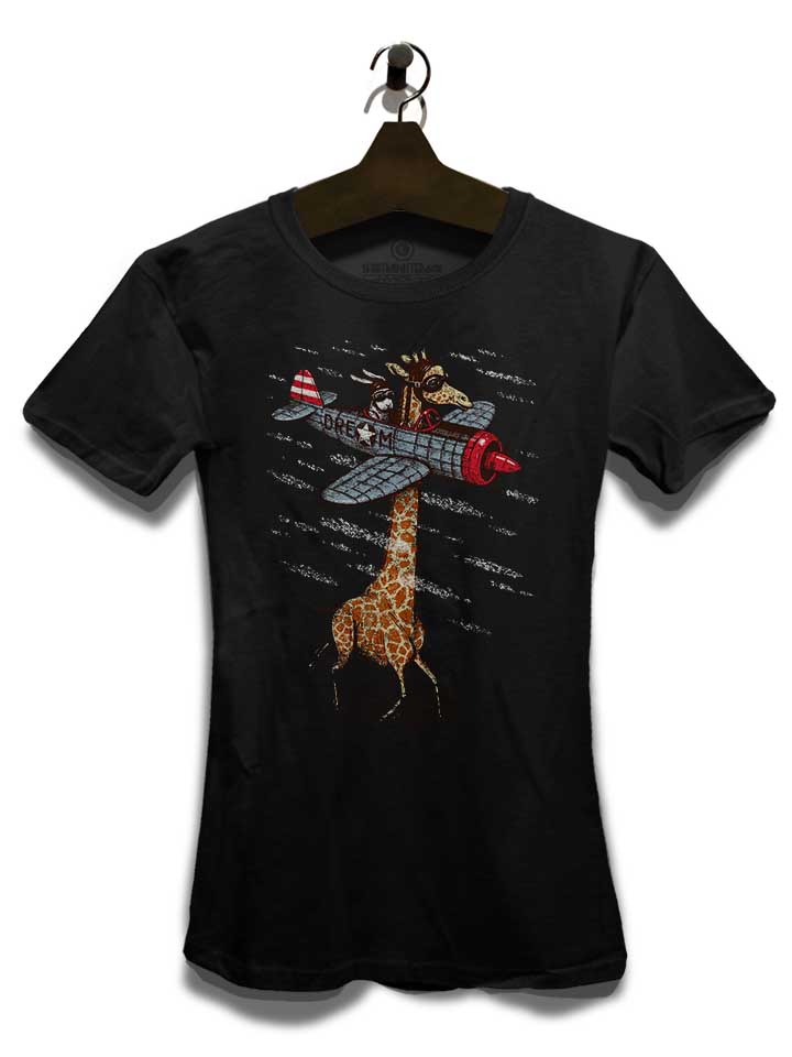 flying-giraffe-damen-t-shirt schwarz 3