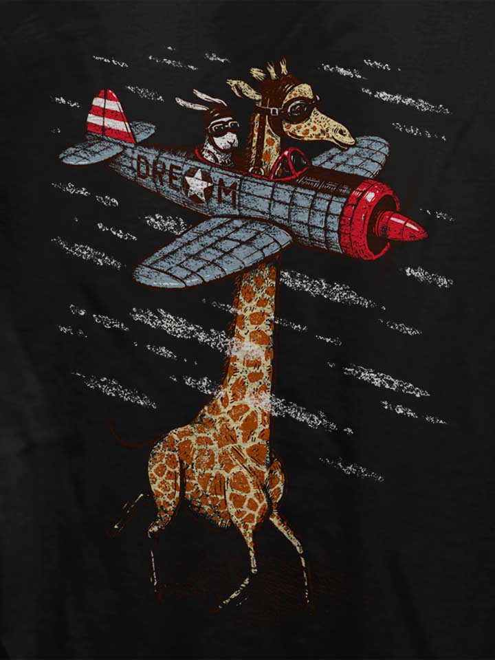 flying-giraffe-damen-t-shirt schwarz 4