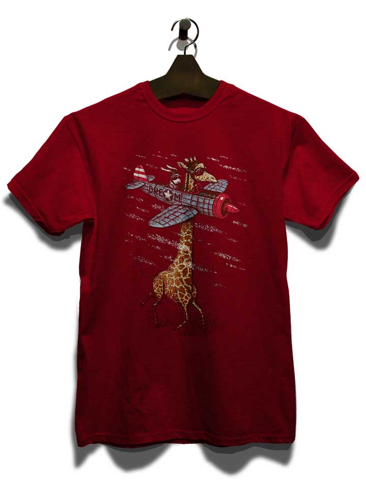 flying-giraffe-t-shirt bordeaux 3