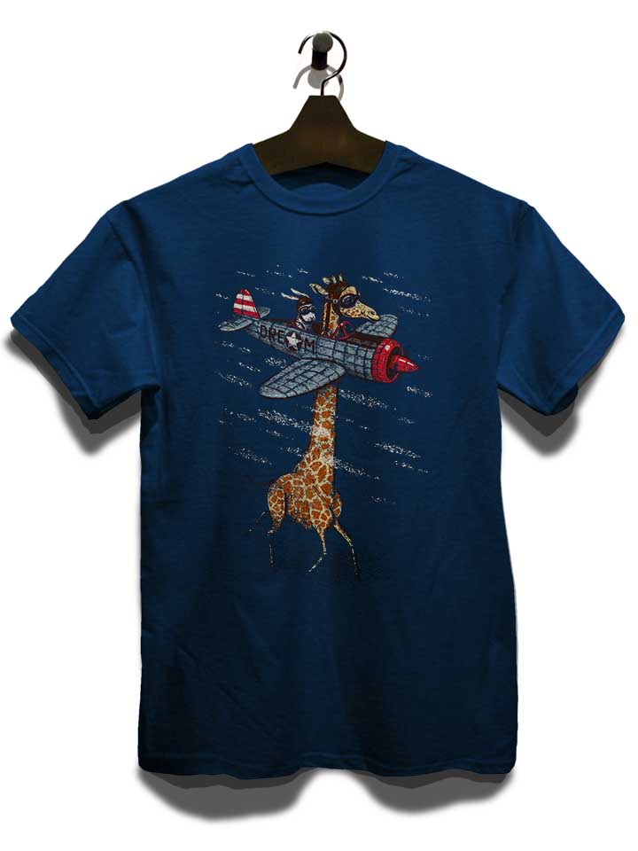 flying-giraffe-t-shirt dunkelblau 3