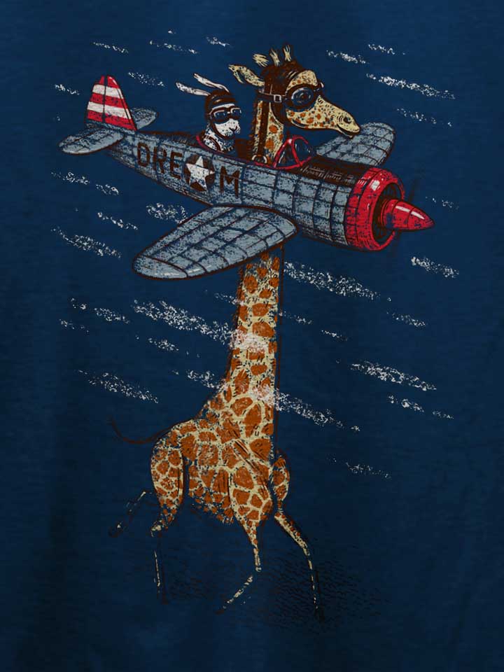 flying-giraffe-t-shirt dunkelblau 4