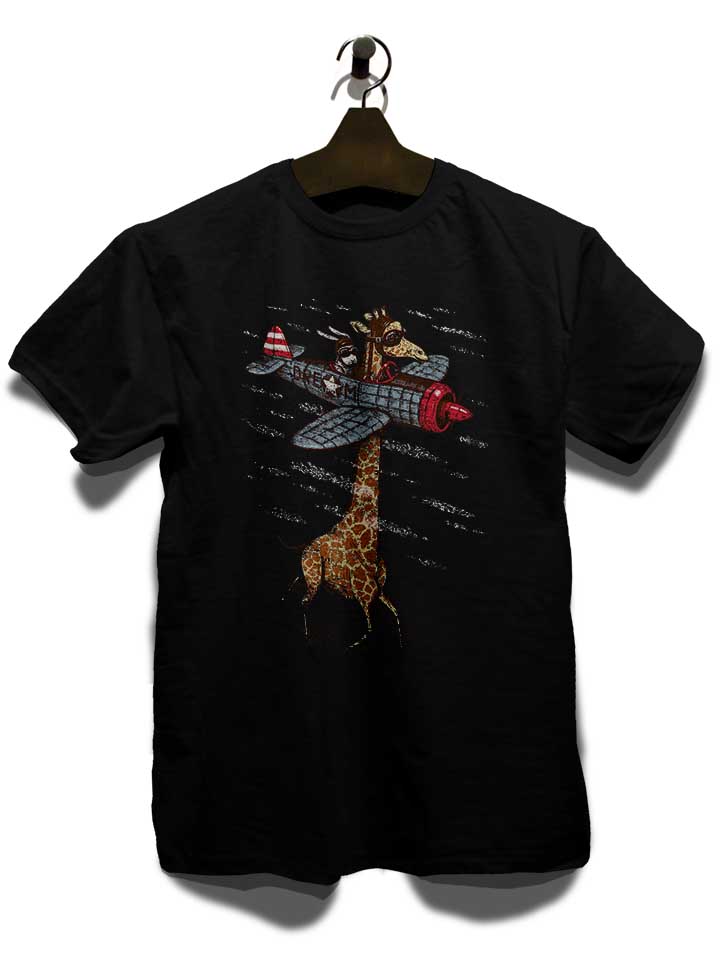 flying-giraffe-t-shirt schwarz 3