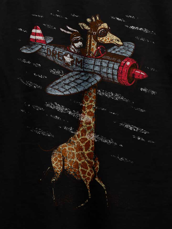 flying-giraffe-t-shirt schwarz 4