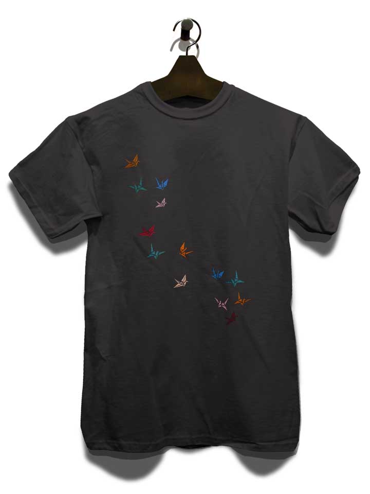 flying-paper-cranes-birds-t-shirt dunkelgrau 3