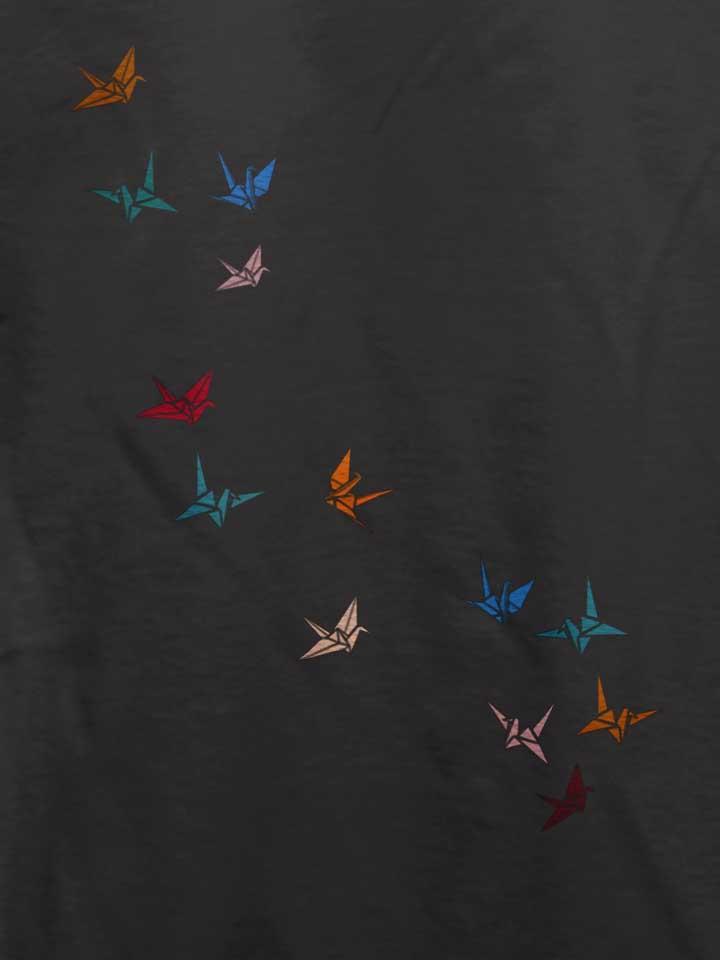 flying-paper-cranes-birds-t-shirt dunkelgrau 4
